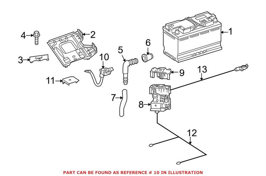 Mercedes Battery Cable 0009050454